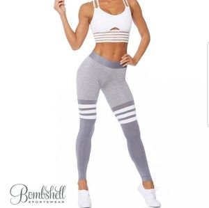 Bombshell Thigh High Grey Leggings